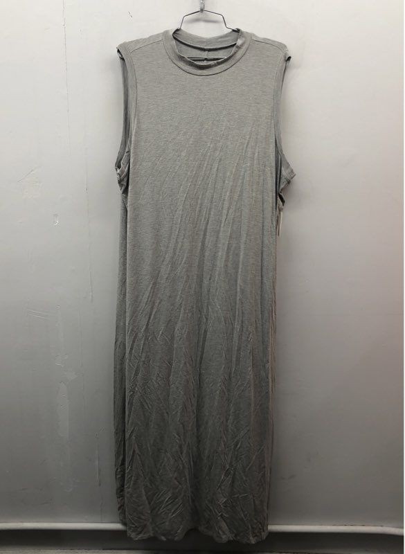 Daily Ritual Women’s Gray Sleeveless Viscose Maxi Dress Sz XL NWT