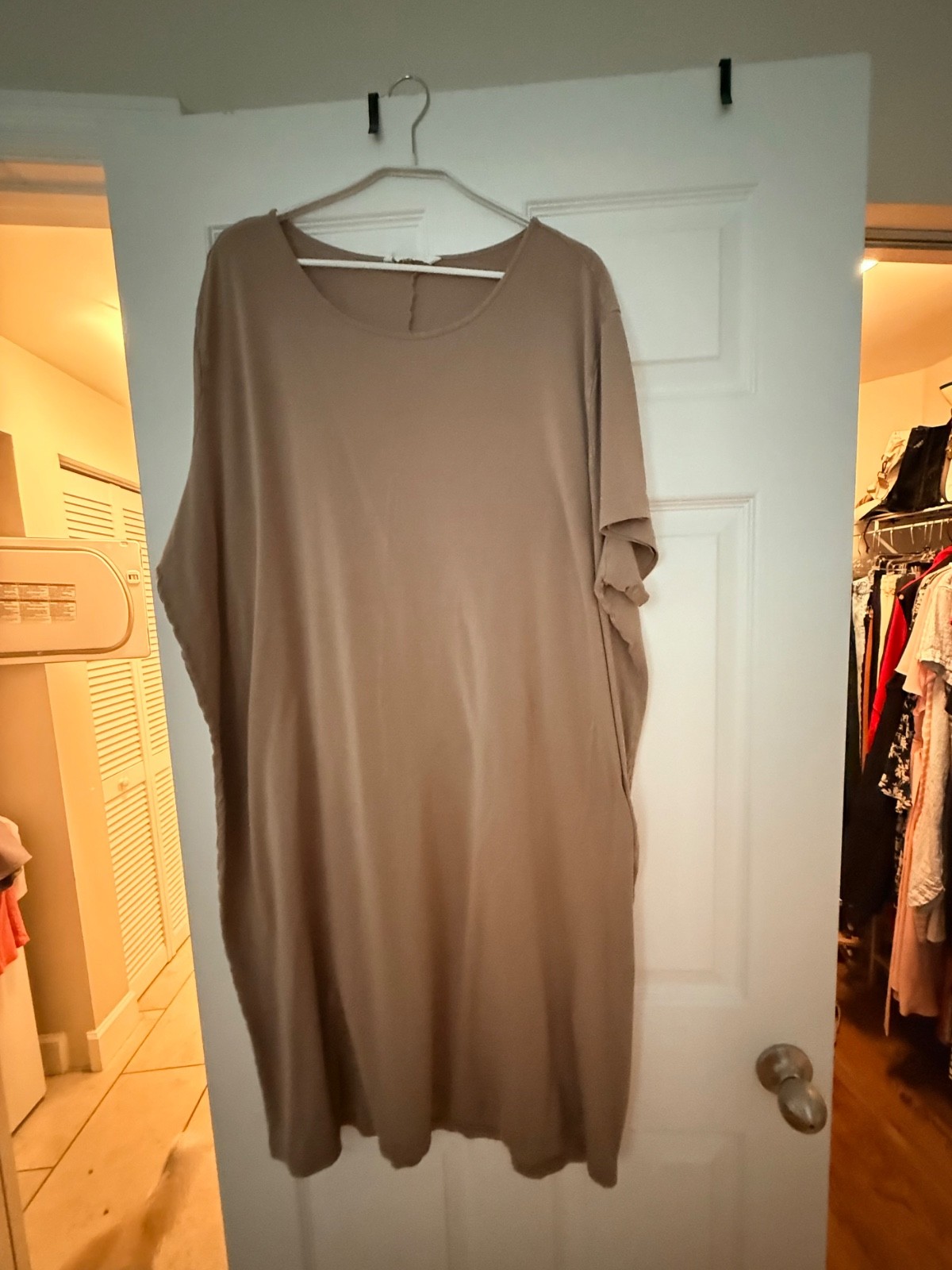 Khaki H&M plus size maxi dress. Beige 4X