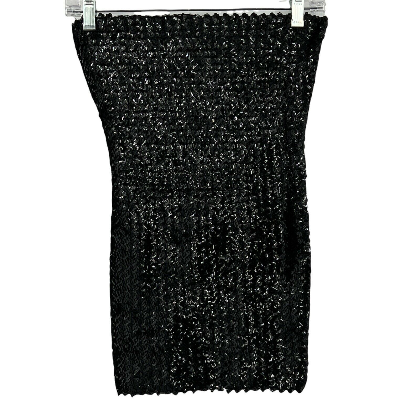 Vintage Draga Original 1960’s Black All Over Sequin Party Mini Tube Dress