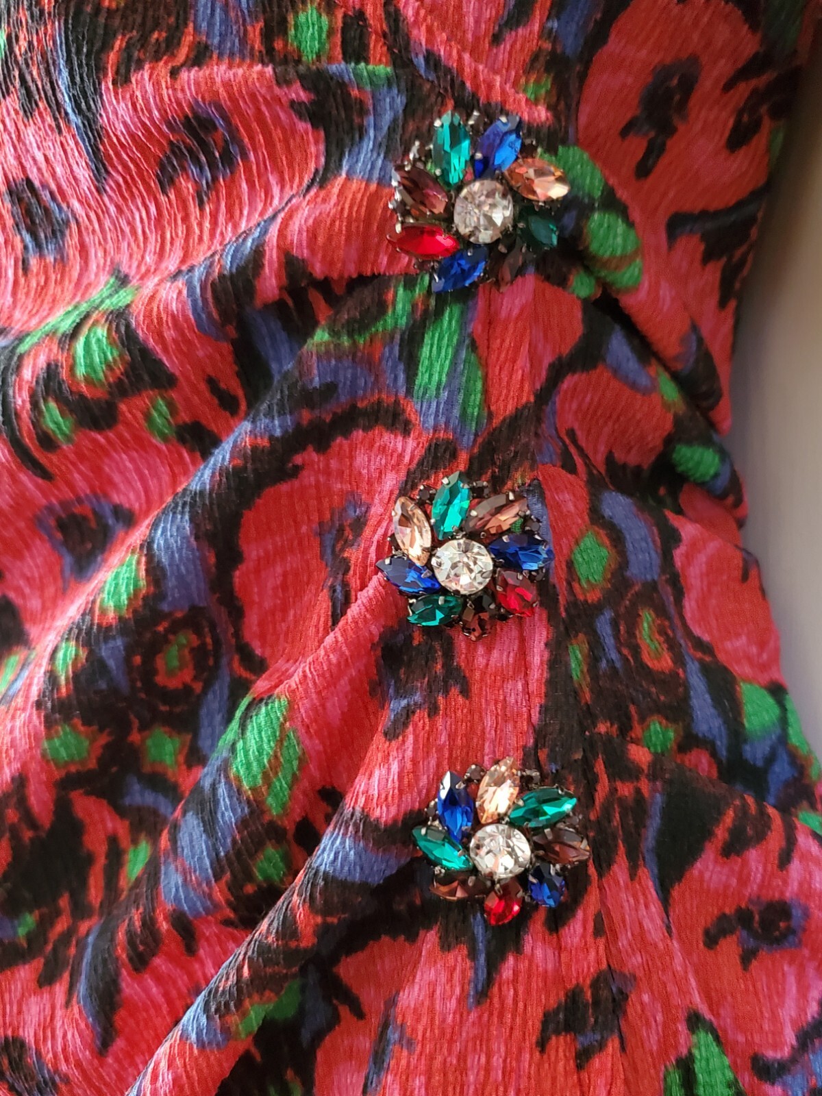 Ba&sh Lab Creative Dolly Jewel Button Summer Mini Dress Size 0 UK 6 New RRP £230