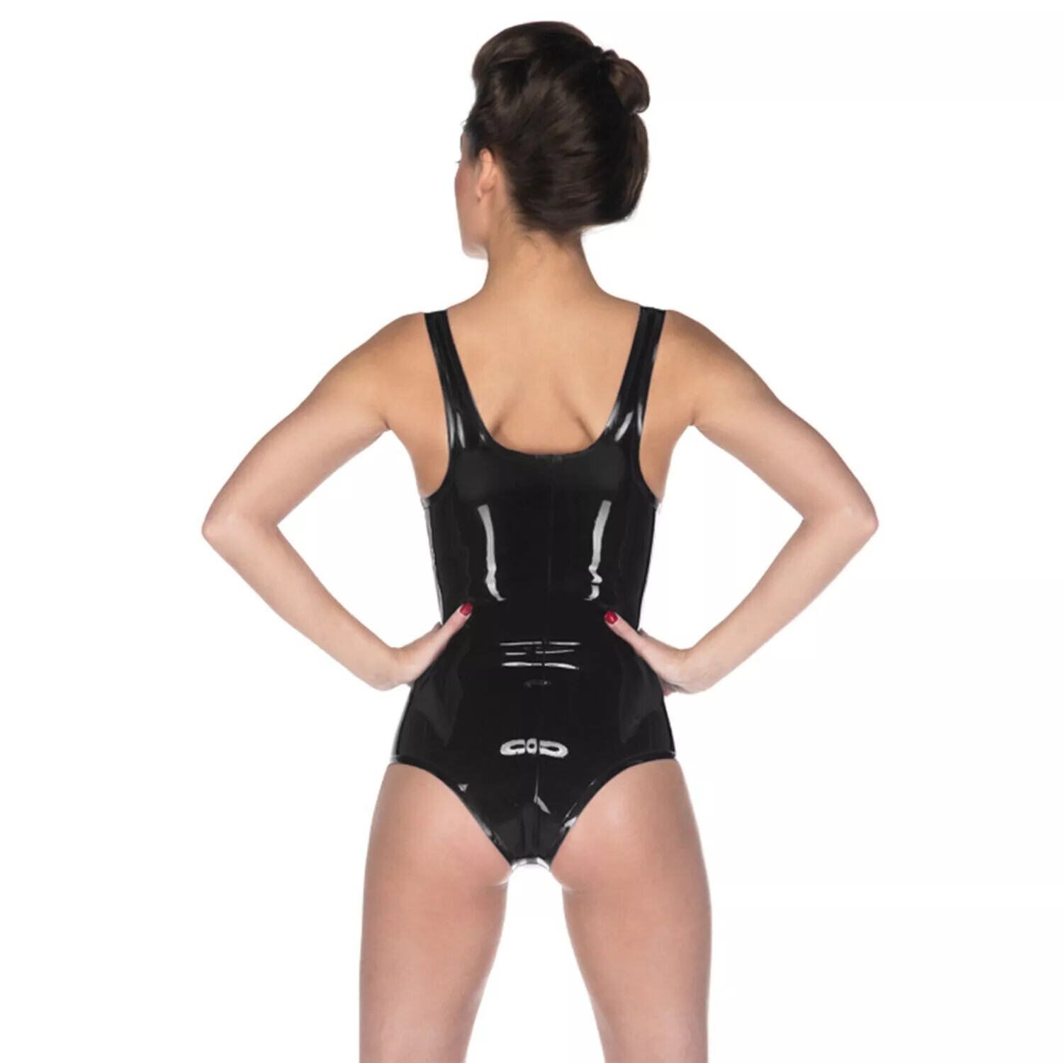 Latex Catsuit Sleveless without Zipper One Piece Swimsuit Bodysuit Jumpsuit 0.4