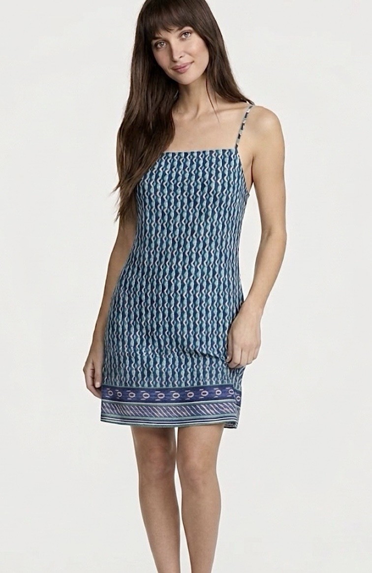 MAEVE 100% SILK COCKTAIL SLIP DRESS M COASTAL CHIC RESORT CRUISE VACATION MOD
