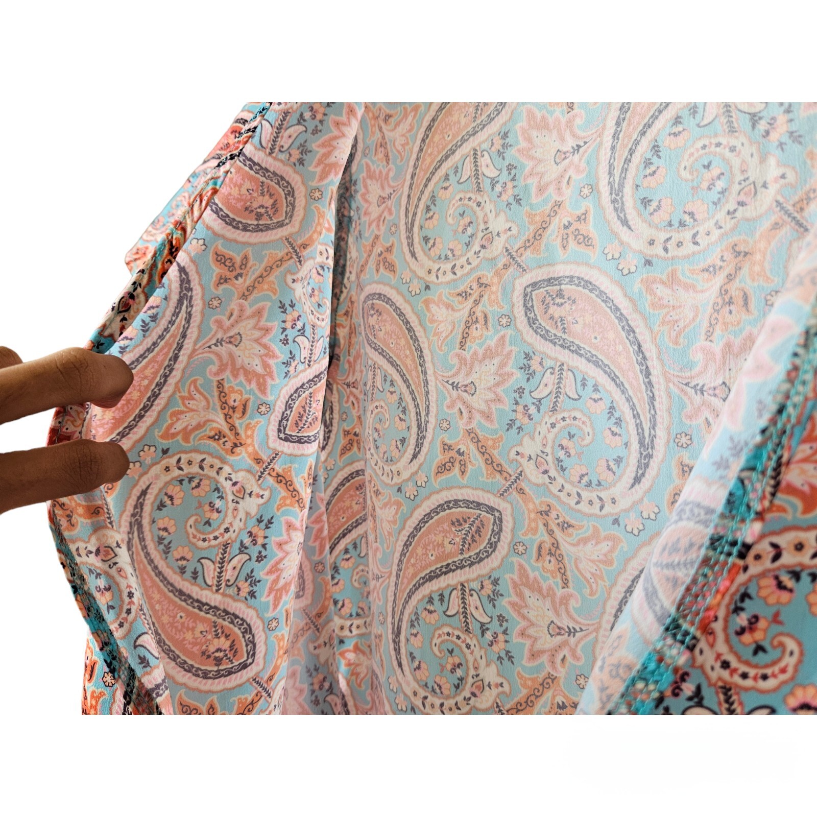 Casual Short Sleeve Printed Wrap Dress Midi Dress Size Medium