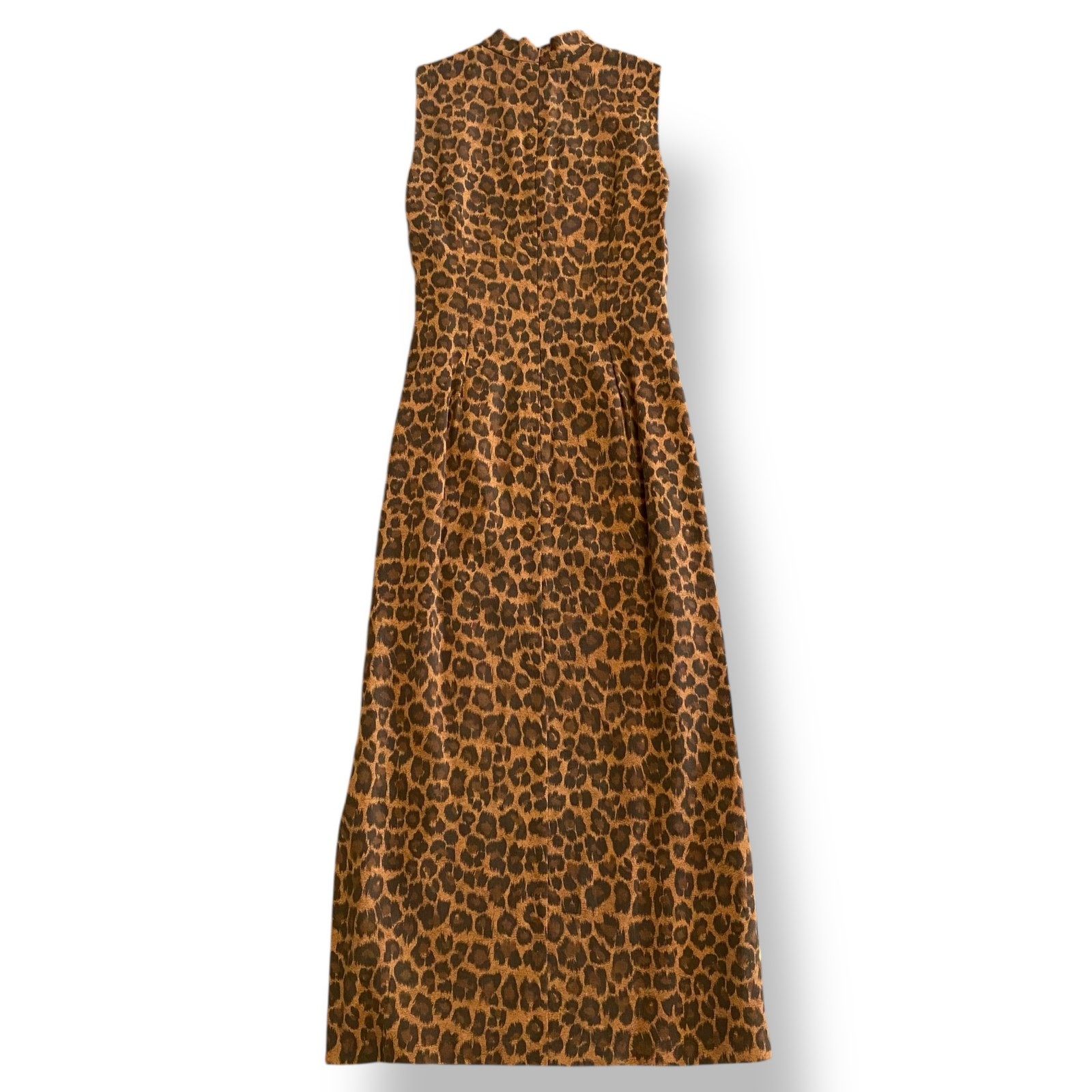David Warren Vintage Y2K Cheetah Print Sleeveless Maxi Long Formal Dress Size 12