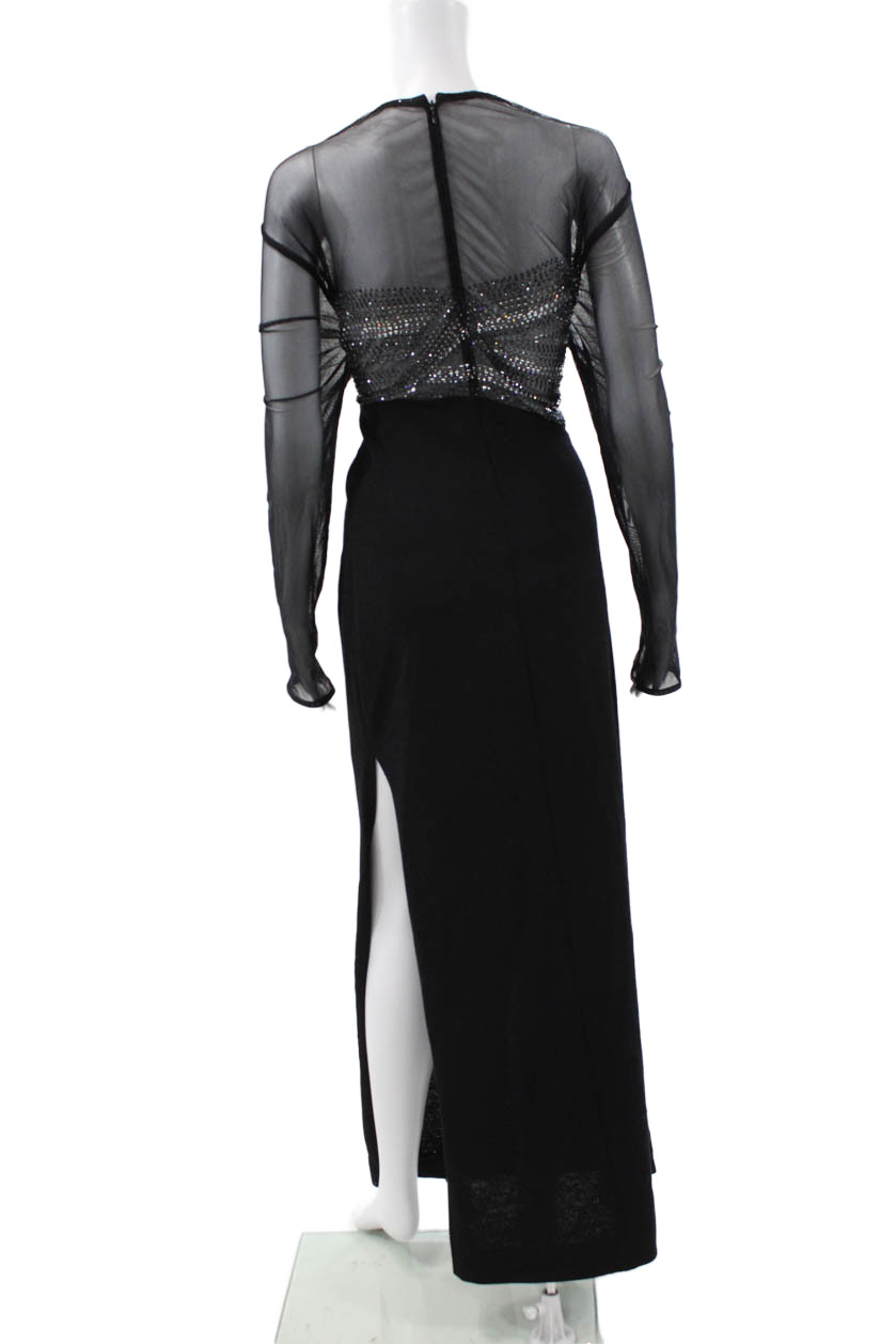 St. John Collection By Marie Gray Women Maxi Wool Long Sleeve Dress Size 8