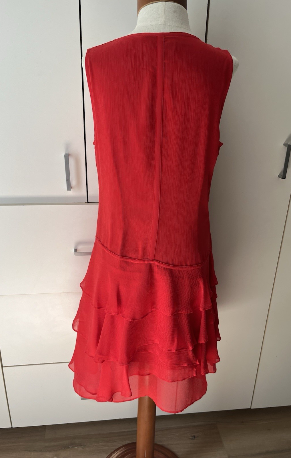Opening Ceremony Blaze Red Silk Ruffle Dress V Neck- Size 6