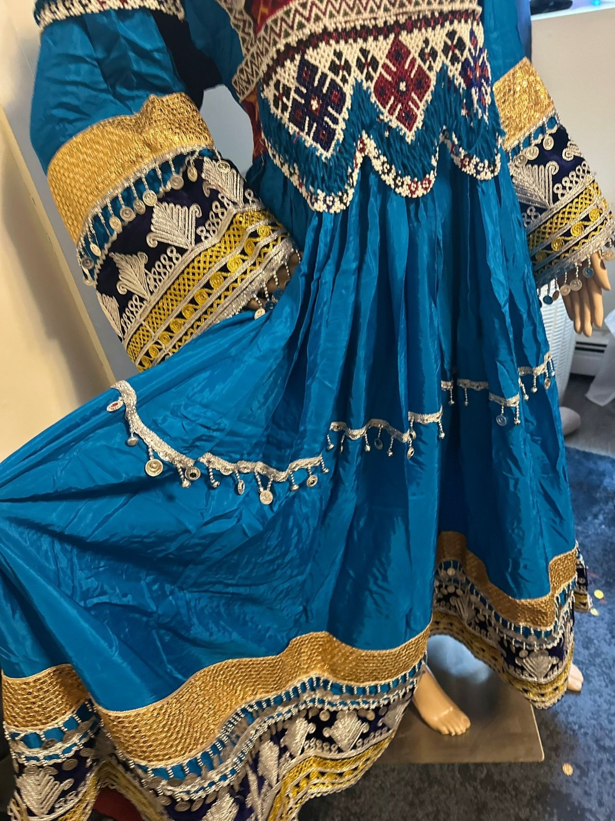 Afghan Maxi Dress – Blue
