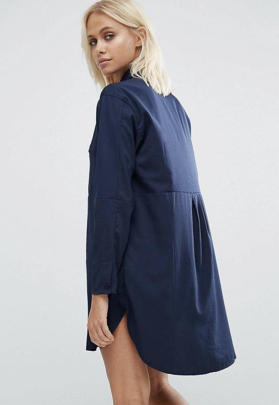 Women French Connection Dress Navy Chiffon 36