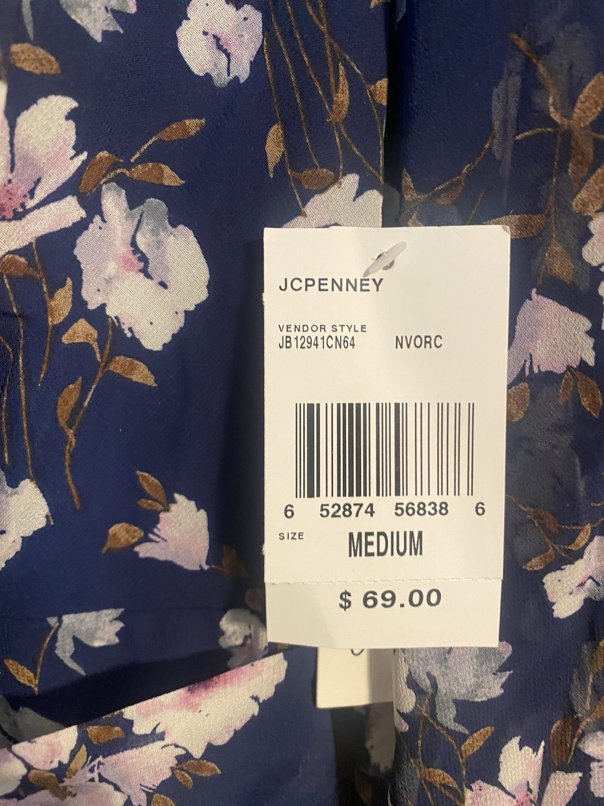 Speechless Women’s M Navy Pink White Floral V-Neck Long Sleeve Short Dress