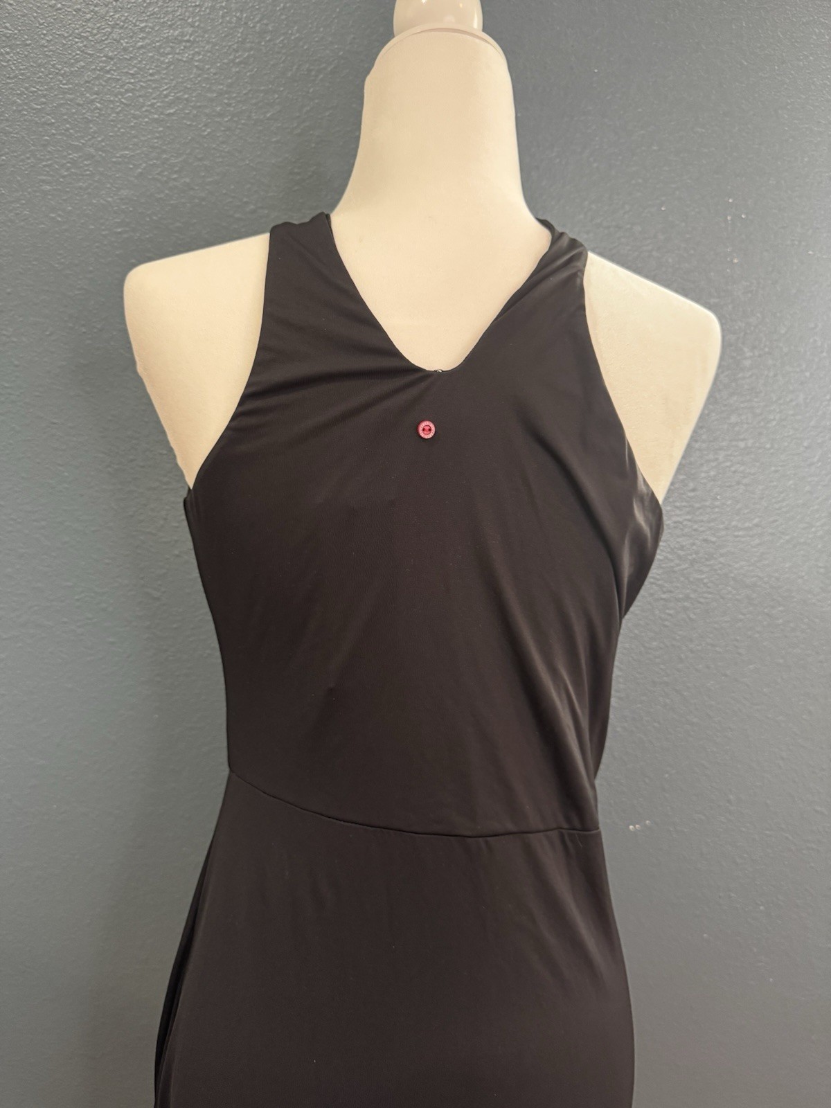 Red Carter Black Solid Halter Cutout Sleeveless Stretch Maxi Dress L
