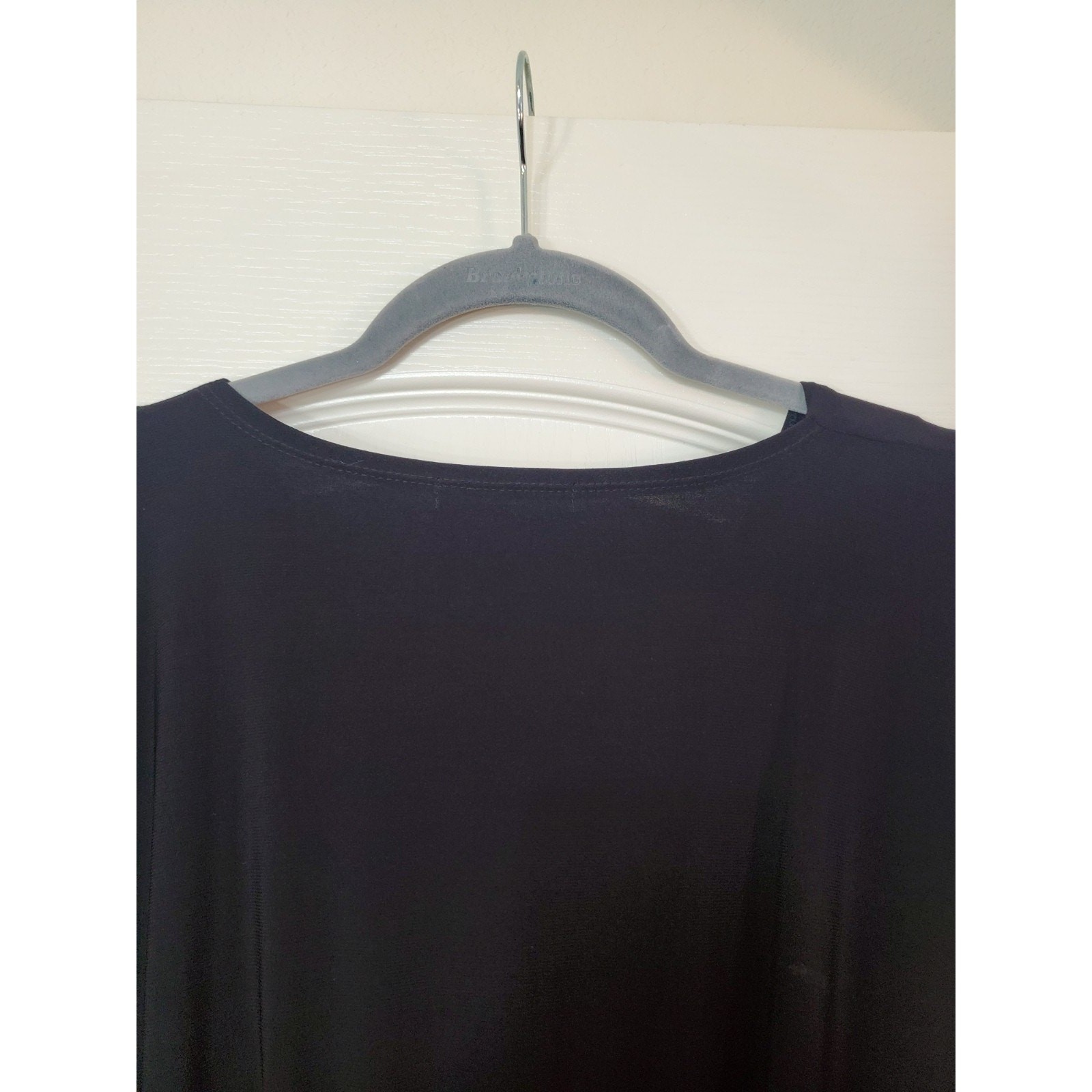 Koh Koh Black V-Neck Front Knot Slimming Side Slit Maxi Dress NWT, Plus Size 2XL