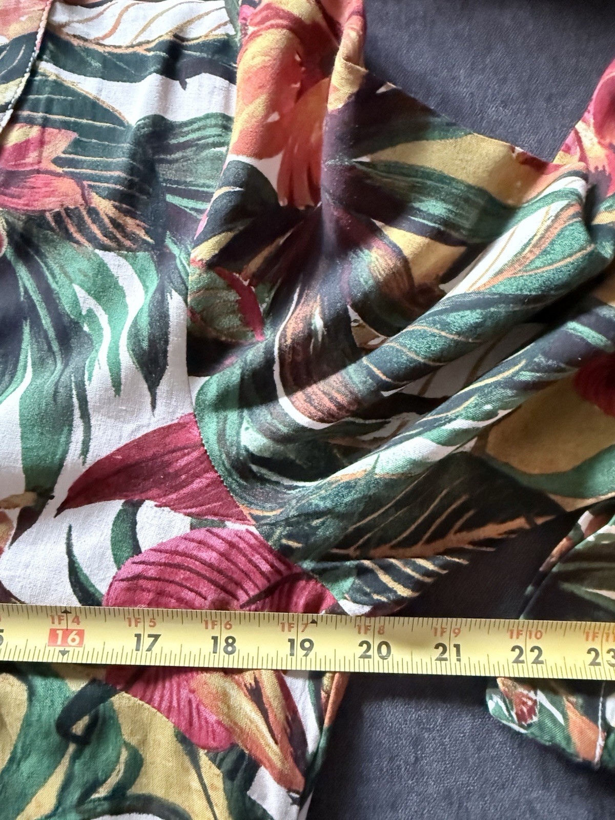 VICI Multicolor Tropical Floral V-Neck Tie Waist Romper Women L Rayon Linen