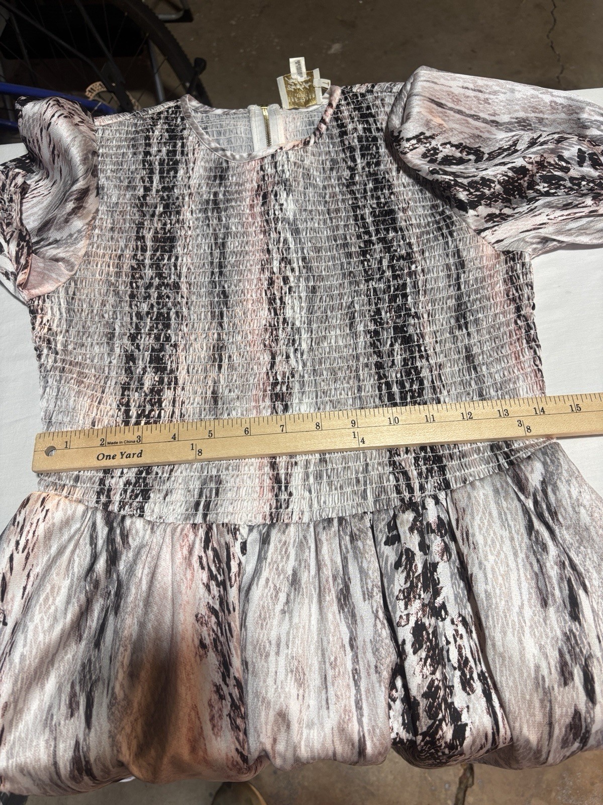 Ted Baker Halomah Snake Print Smocked Midi Dress Size 3 (US 8) Mint