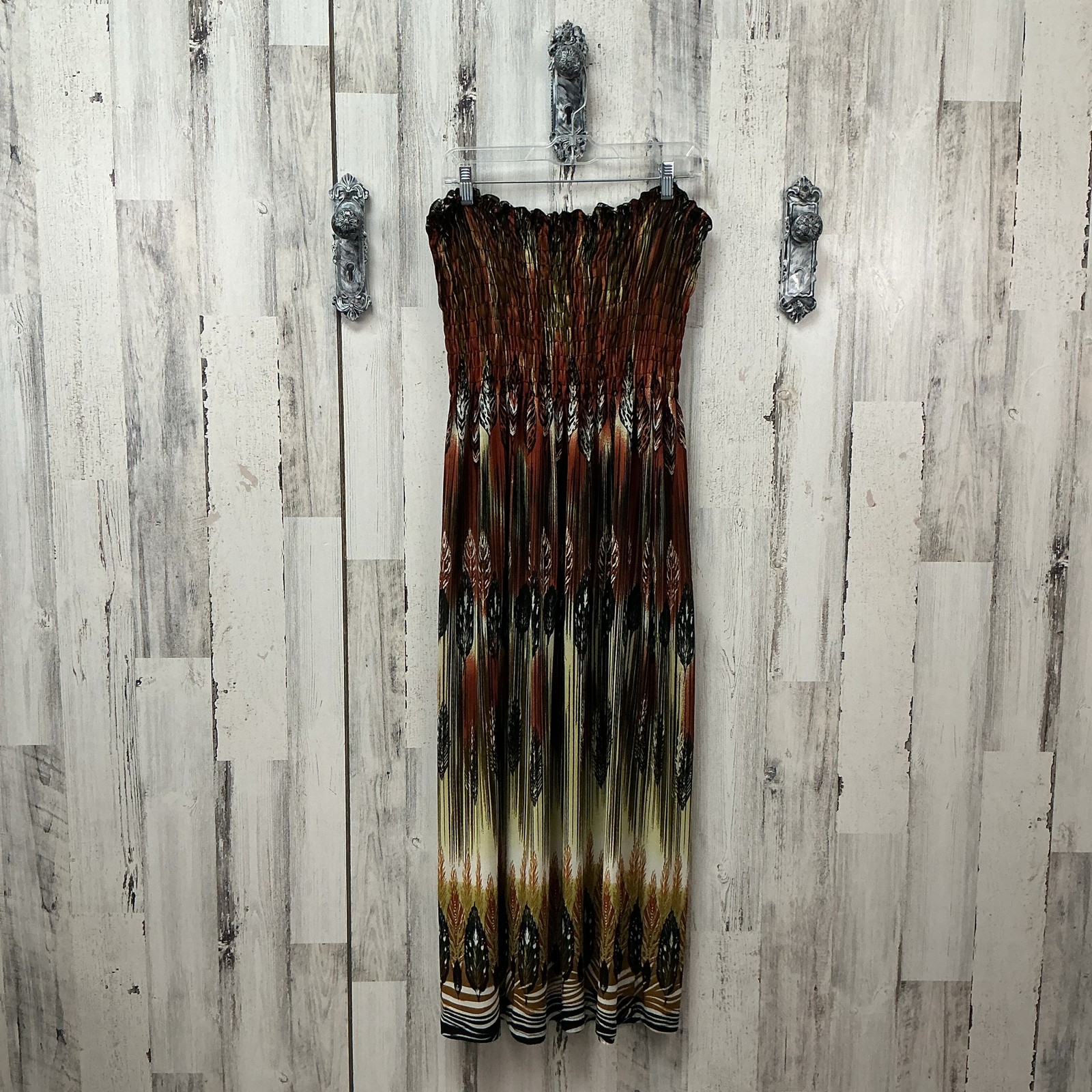 Just Love Size 3x Women’s Earth Tone Strapless Maxi Dress