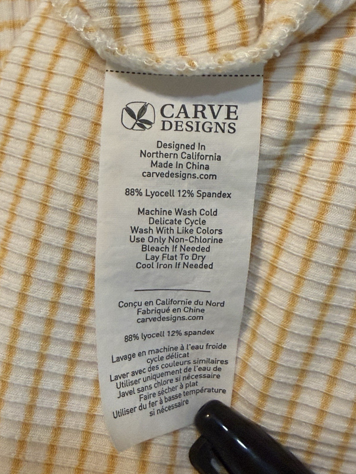 Carve Designs Dress Size Medium Yellow Stripe Sleeveless Midi Casual w/ Pockets
