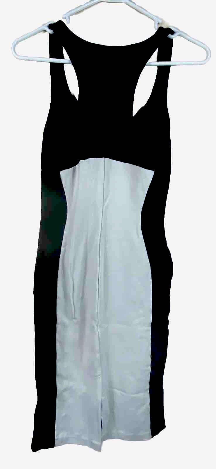 MODA International Bodycon Dress Womens Size 6 Black Tight Scoop Neck Sleeveless