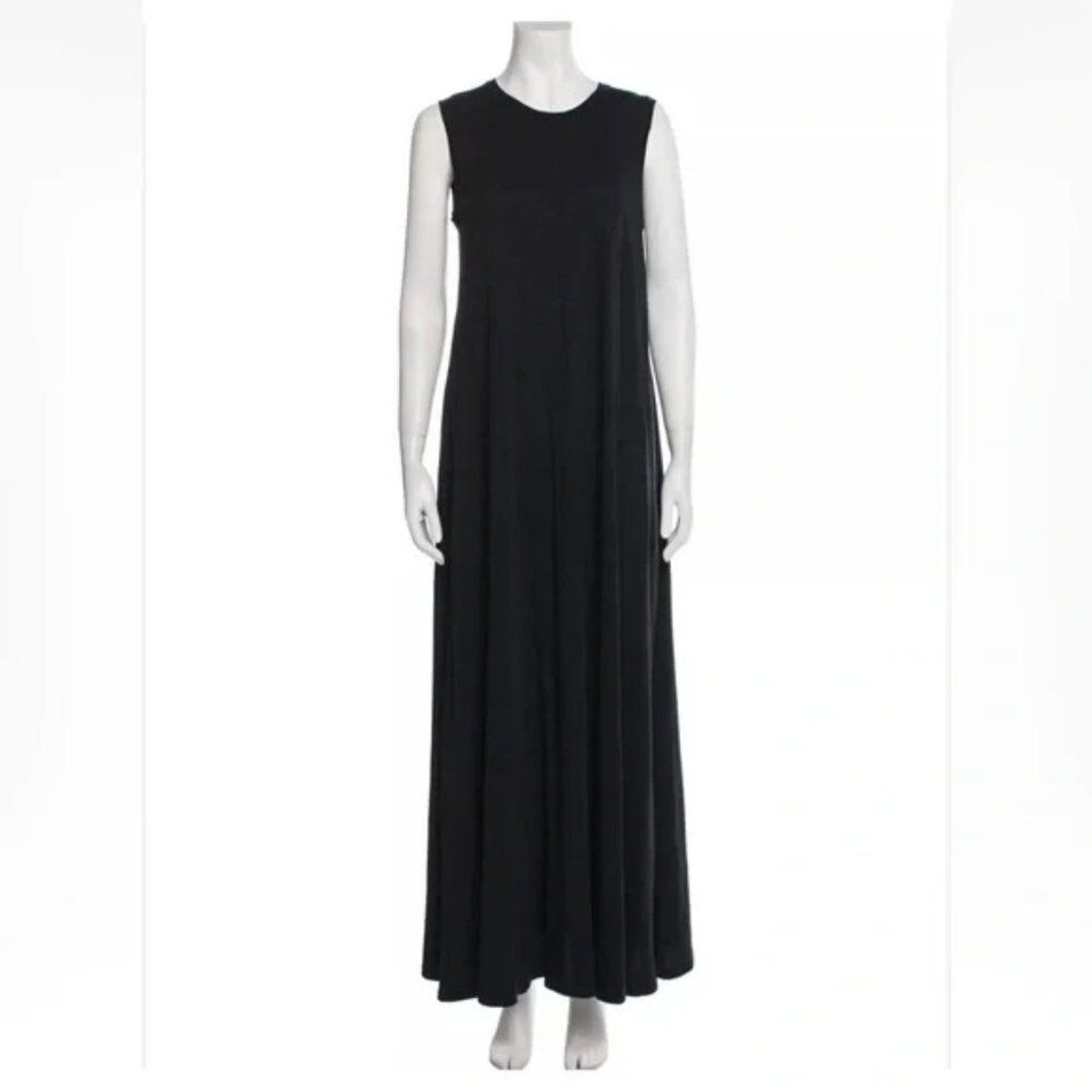 Magaschoni 💃🏻🖤Versatile Black Cotton Casual Tank / sheath Maxi Dress M
