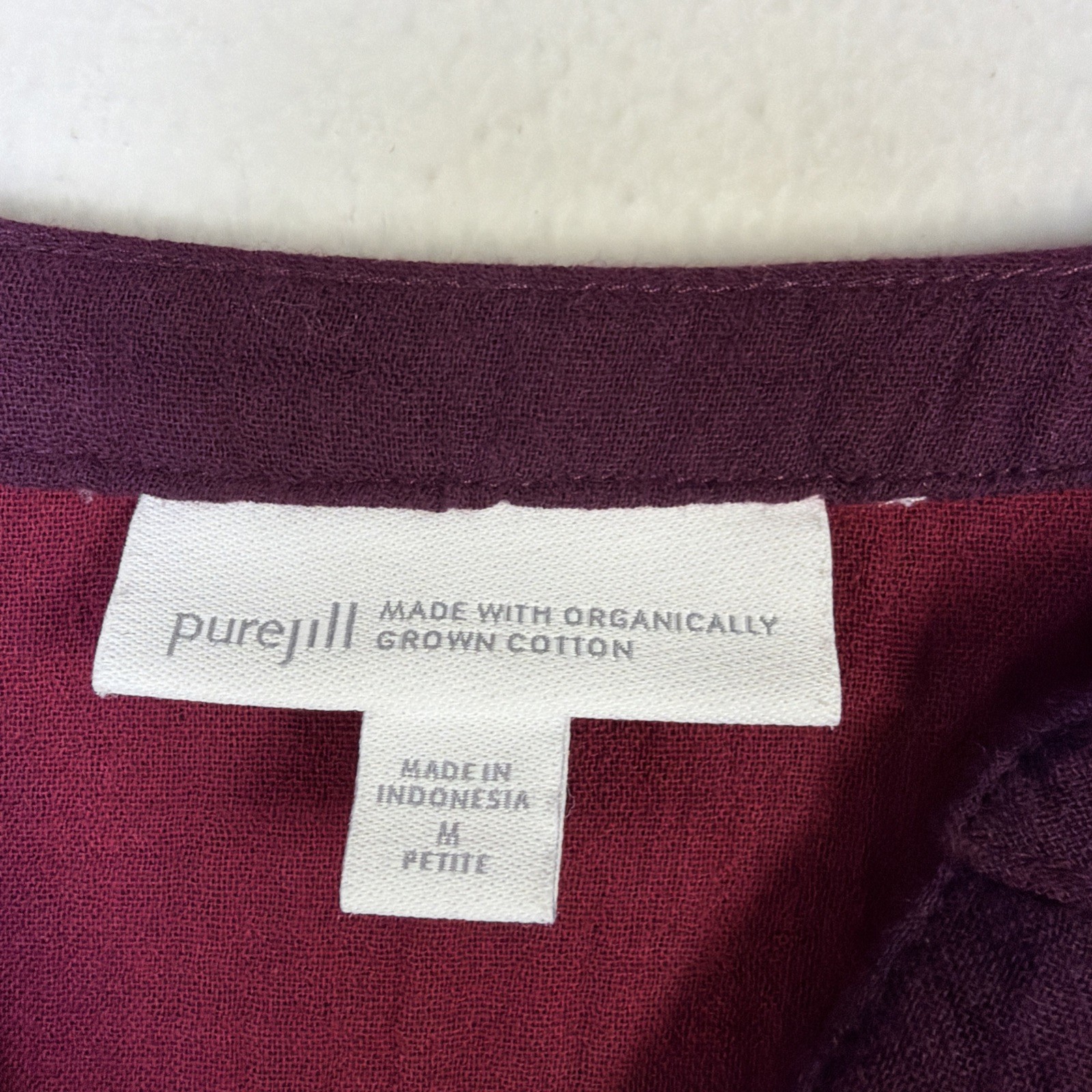 J. Jill purejill petite medium Stretch Plum Purple colorblock Dress mini casual