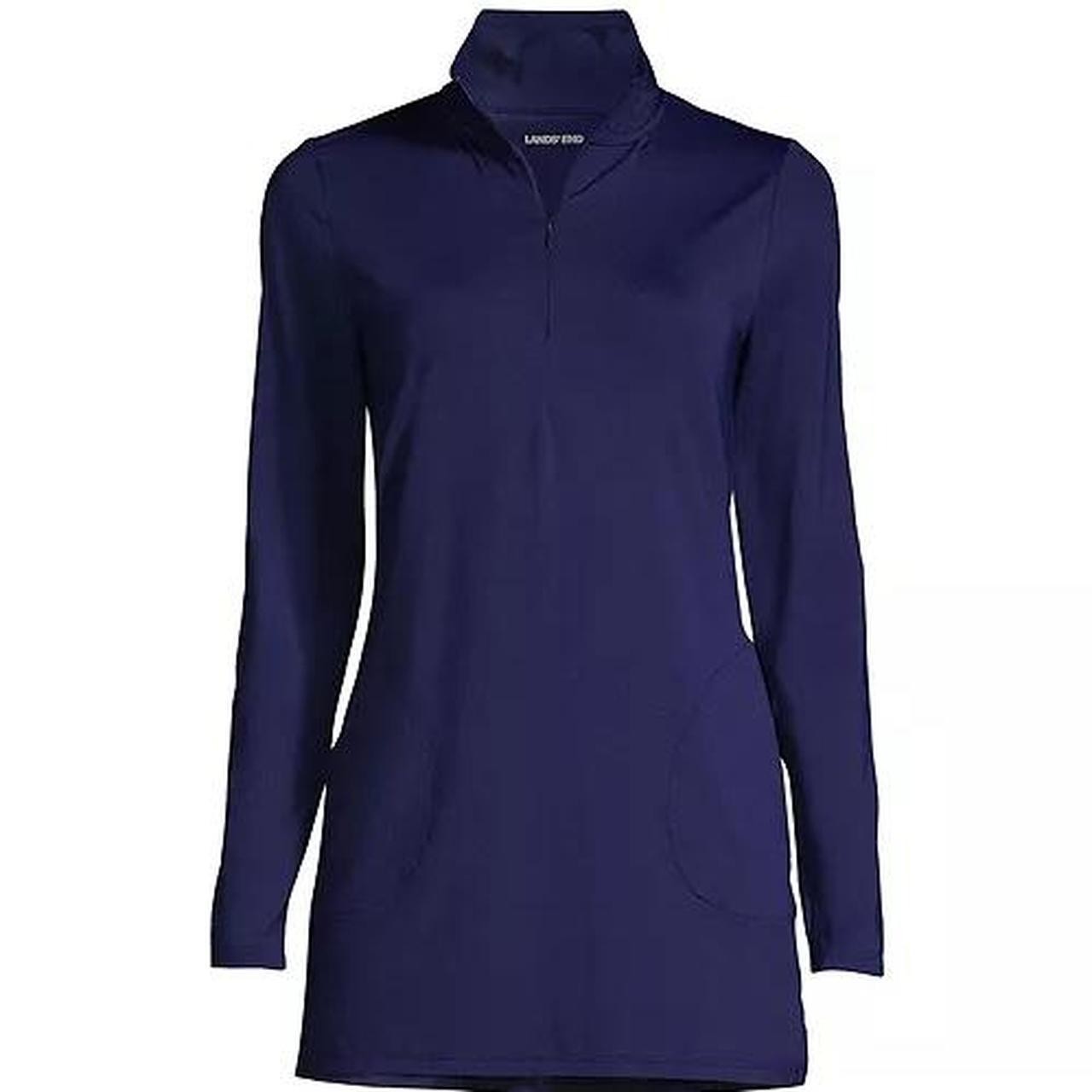 Lands’ End Women’s Purple and Blue Dress