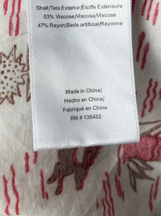 ModCloth Floral Print Cream Brown Button Up Short Shirt Dress Tunic Size Small