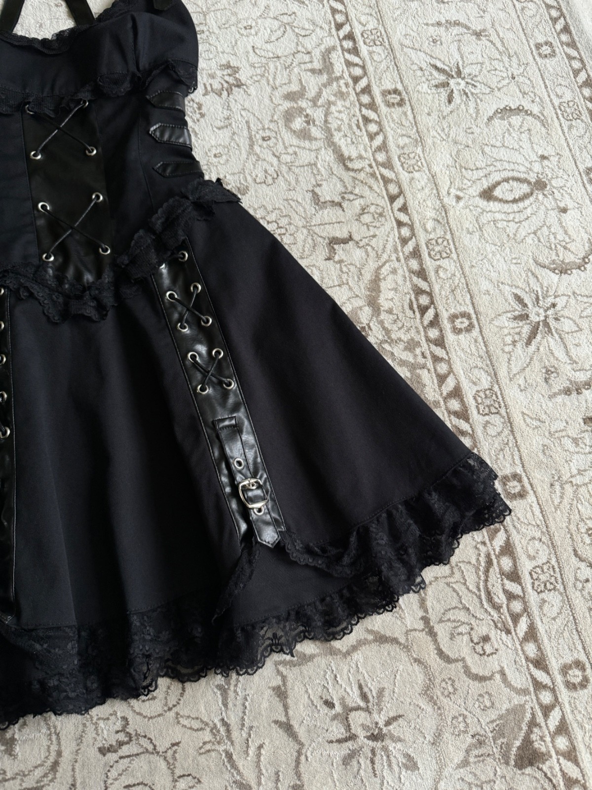 Aderlass Gothic Bondage Lace Mini Dress Avant Garde Lgb Hysteric Glamour Style S