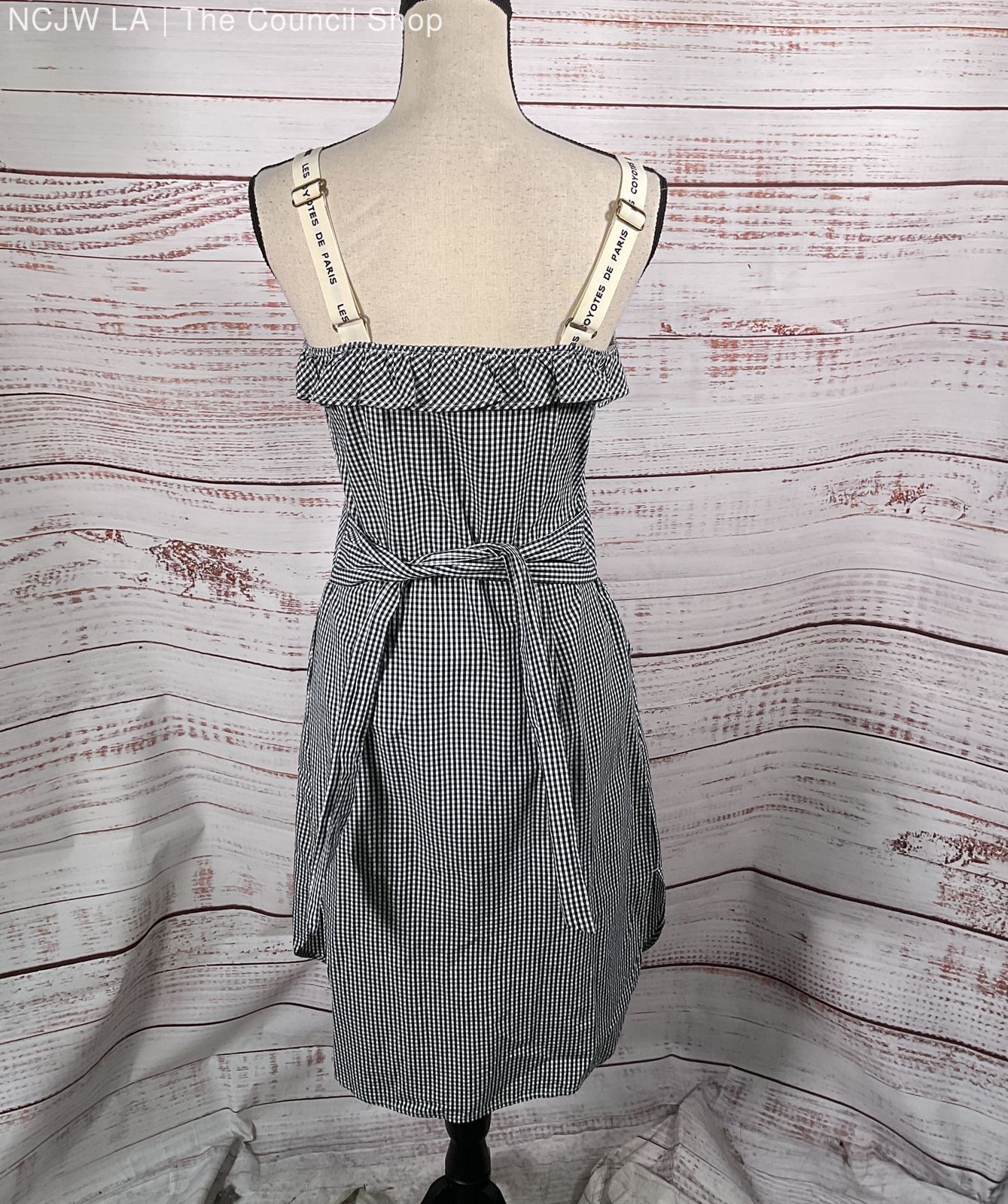 Les Coyotes de Paris Gingham Casey Navy Dress Navy S