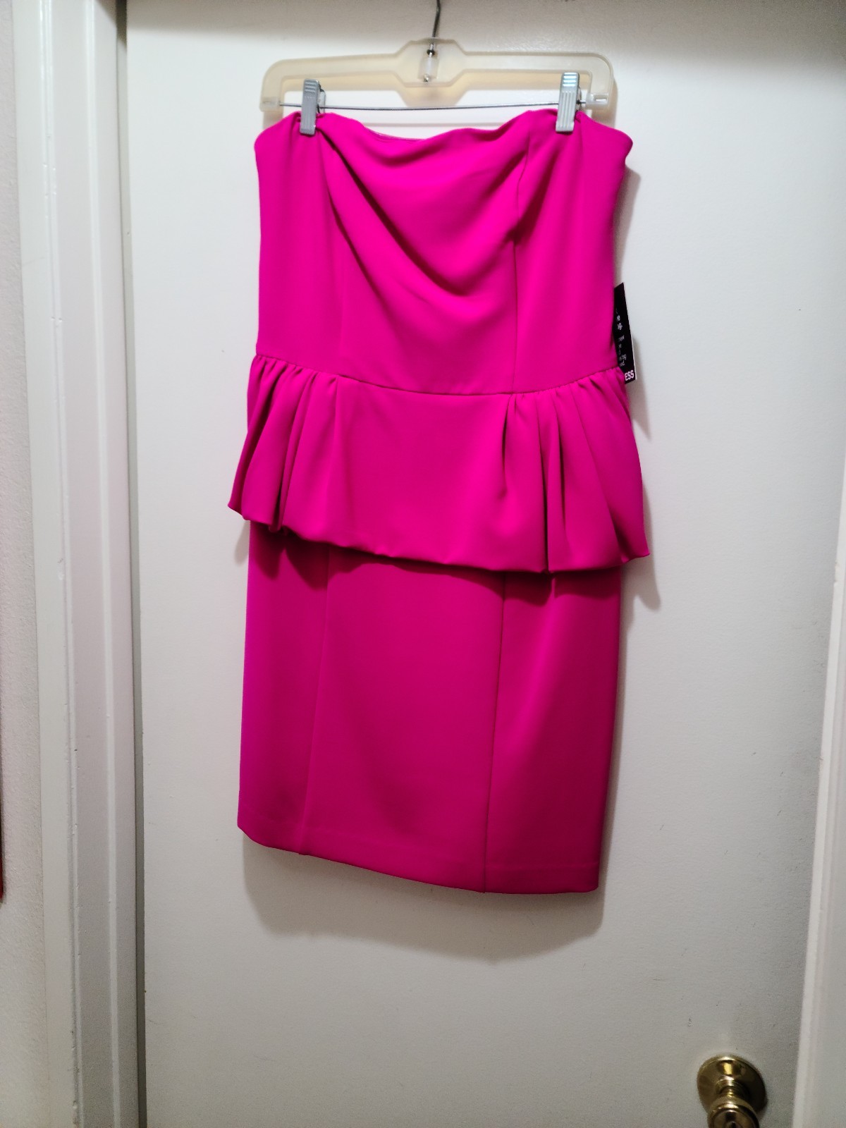 Express Peplum Dress Pink Strapless Cocktail Size 10- NWT