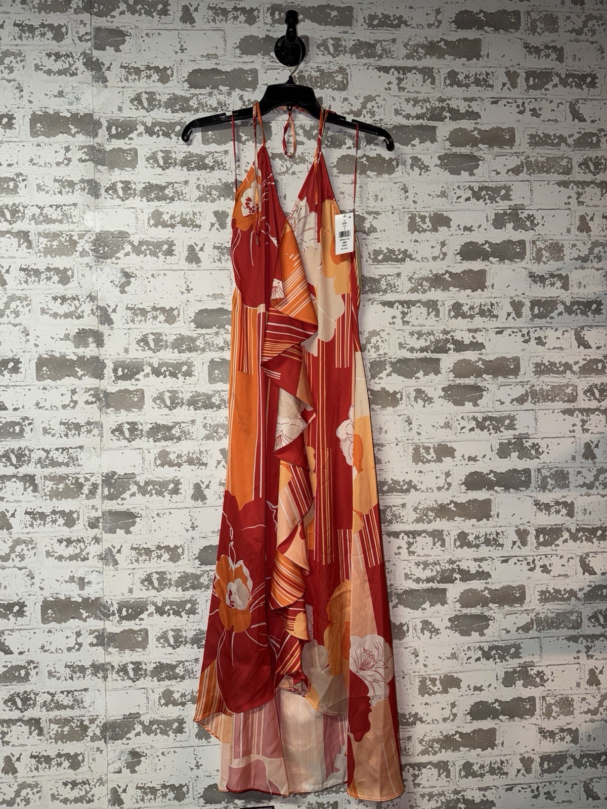 NWT Ramy Brook Jeanette Floral Satin Slip Dress – Flame Amore Size 2 $495