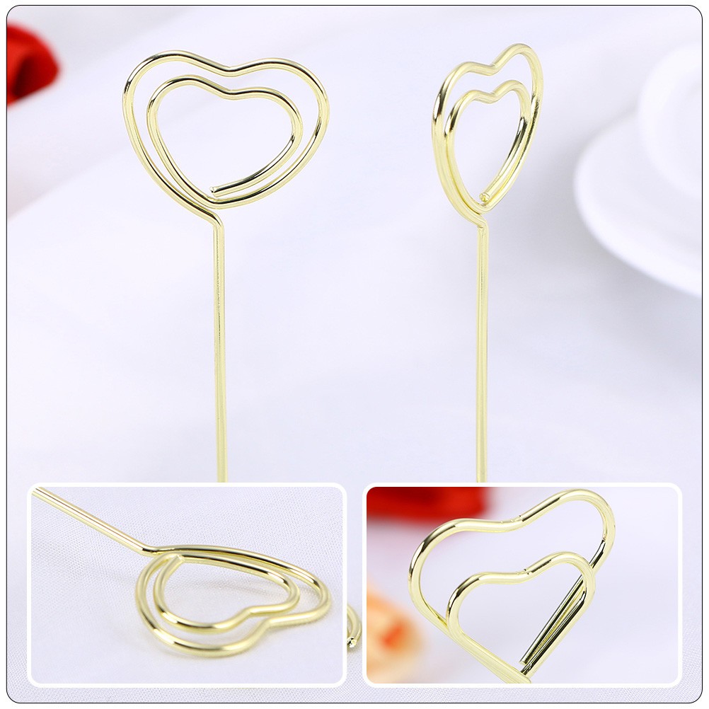 20Pcs Golden Multi-Function Message Clips Reusable Household Picture Holder