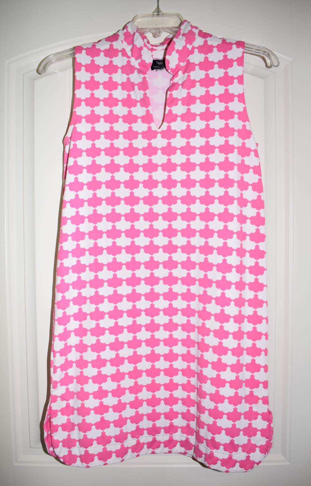 SAILOR SAILOR BY JUST MADRAS PINK & WHITE SHEATH SLEEVELESS DRESS SIZE S $189
