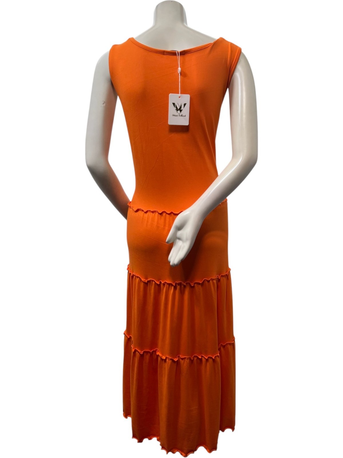 White Mark Dress Womens Plus Size 2XL Orange Sleveless Stretch New