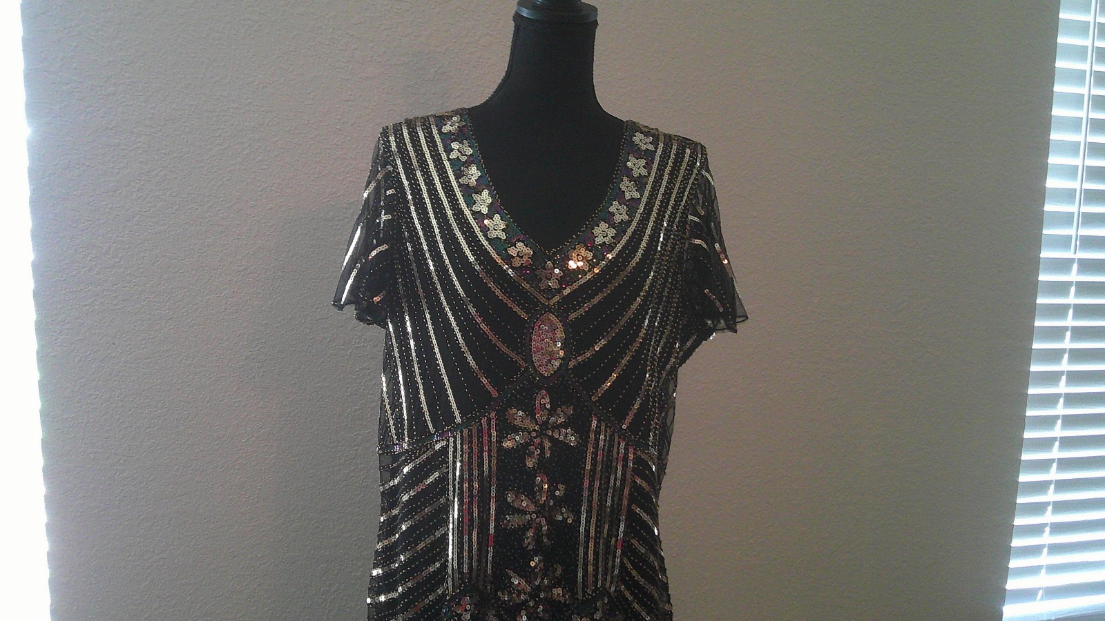Fundaisy Black Sequined Flapper Dress Size 3X (Runs Small)