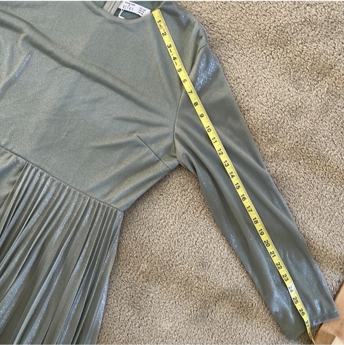 Refka Sparle Sage Mint Long Sleeve Modest Dress Size 14 New With Tags