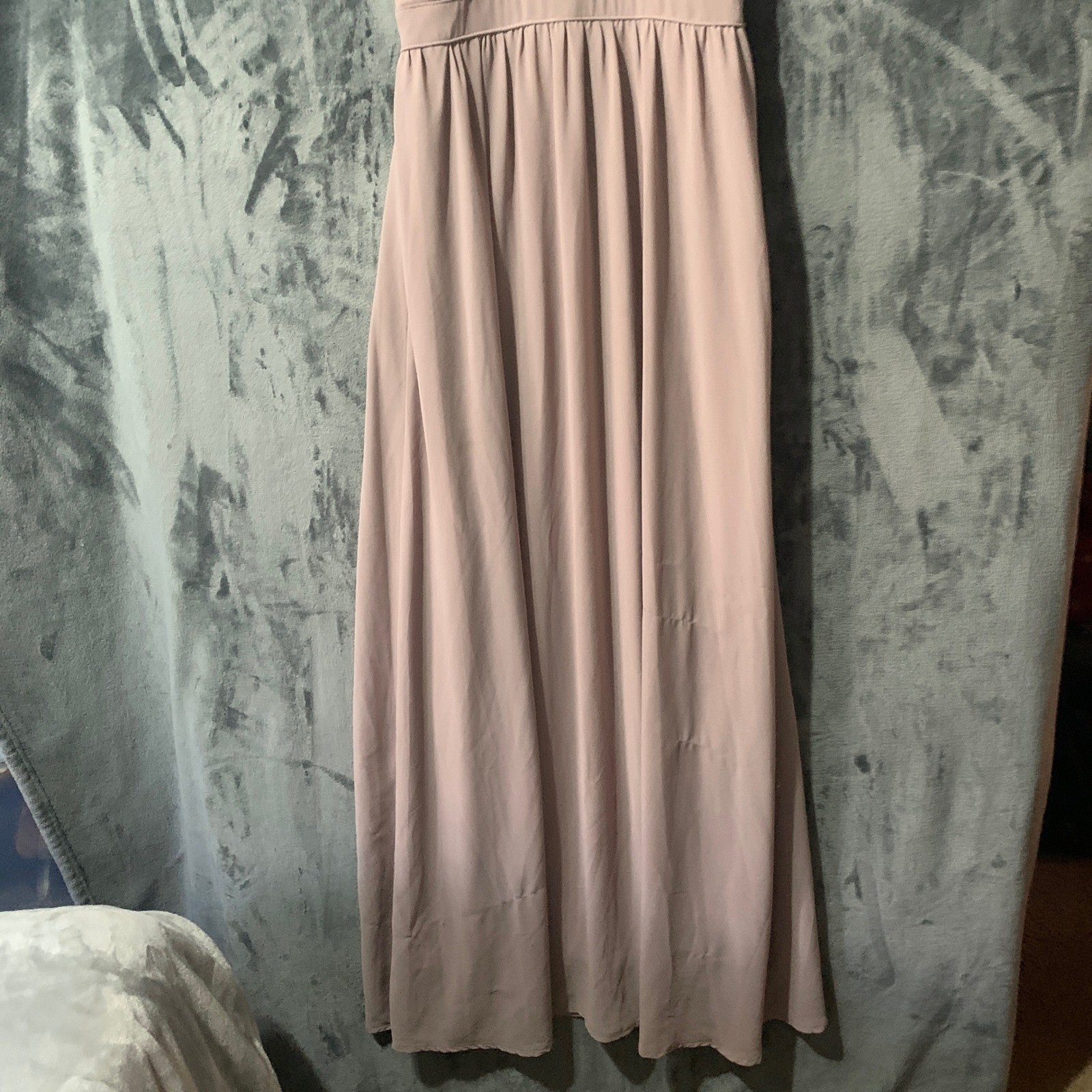 Lulus Heavenly Hues Mauve Rose Halter Maxi Dress Small Pink Formal Bridesmaid