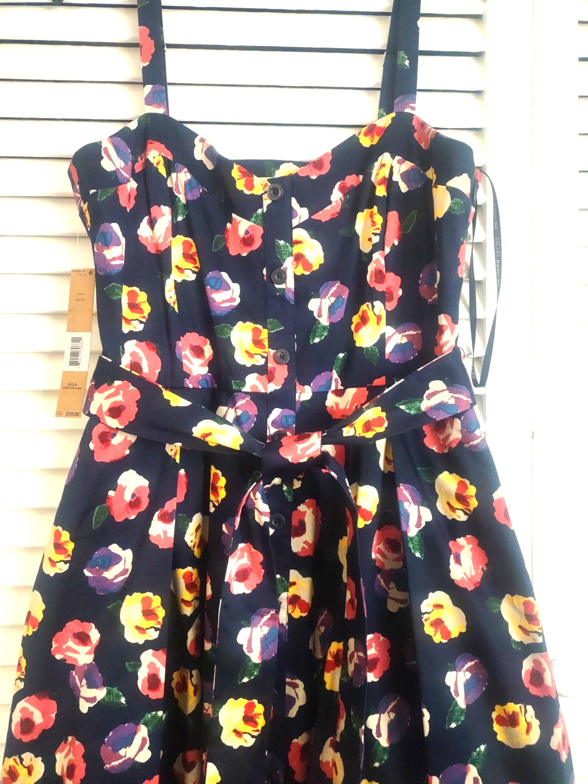 RACHEL Rachel Roy Floral Print Summer Belted Midi Sundress sz.12 New