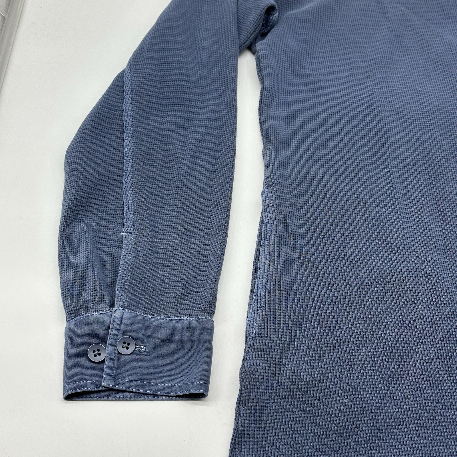 The Normal Brand Vintage Thermal Size Medium Blue Henley L/S Shirt Dress NWT