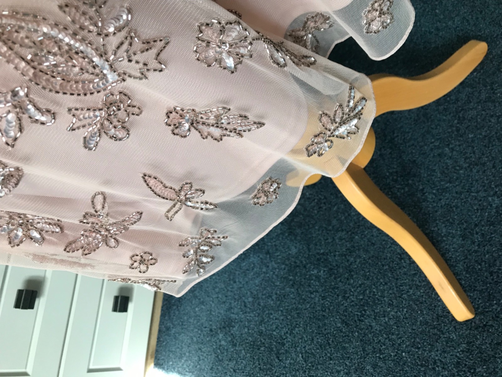 Summer Dress And Jacket by Joanna Hope Bead Embroidered Wedding Formal Size 20