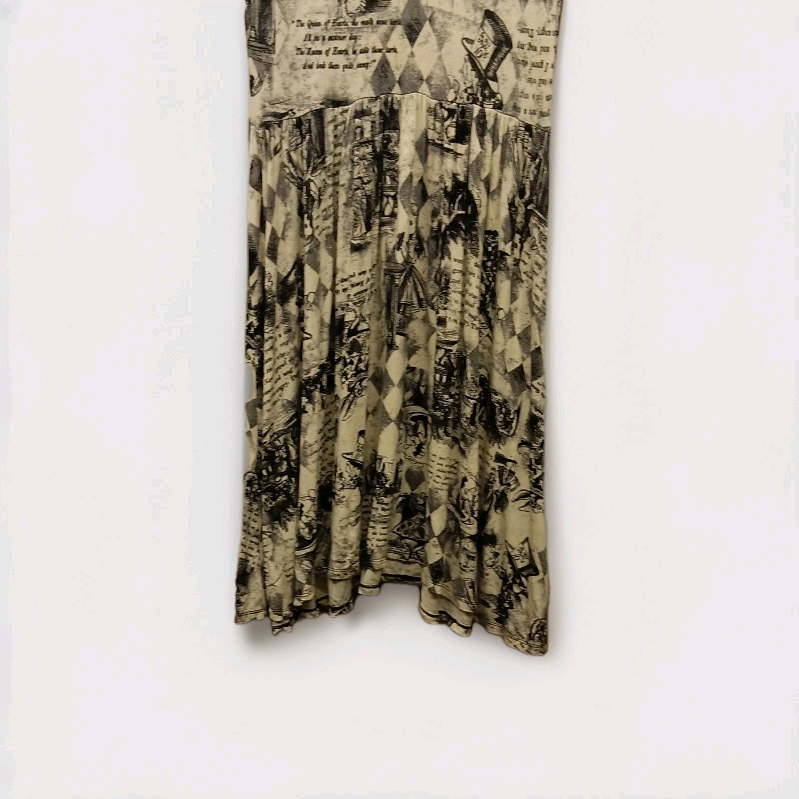 Hot Topic Alice in Wonderland Gothic Lace Mesh A-Line Dress Beige/Black M