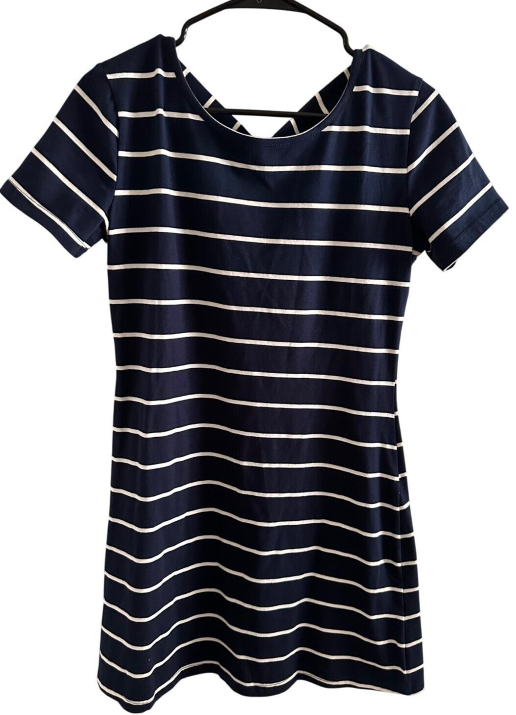 Blue and white striped Dress size small womens