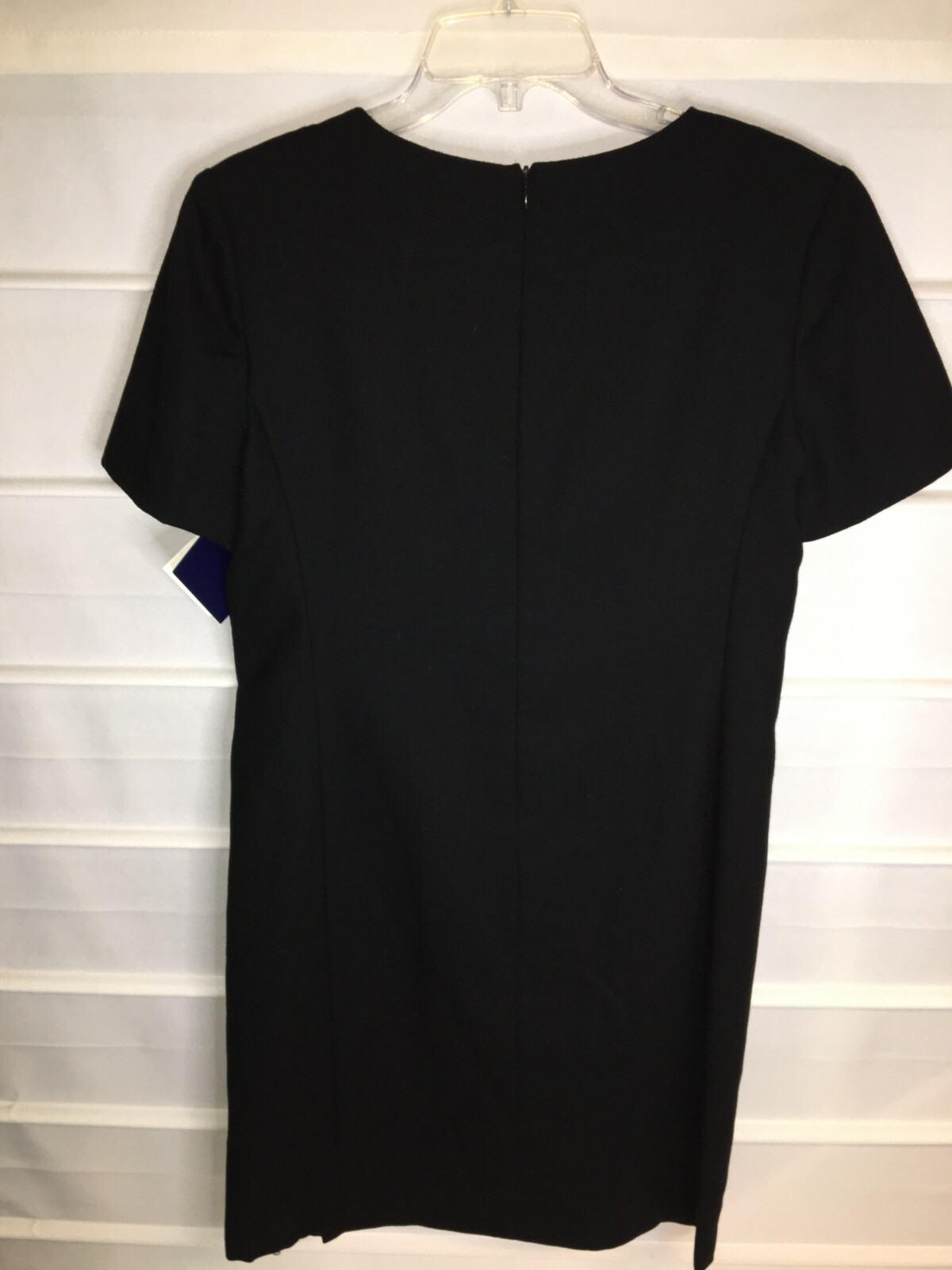 JG Hook Black Wool Fully Lined Short Sleeve A Line Dress Size 10 NWTS!