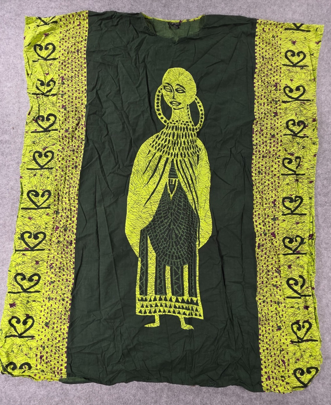 African print kaftan dress Soho Clothing Company Tribal Queen Motif OSFA