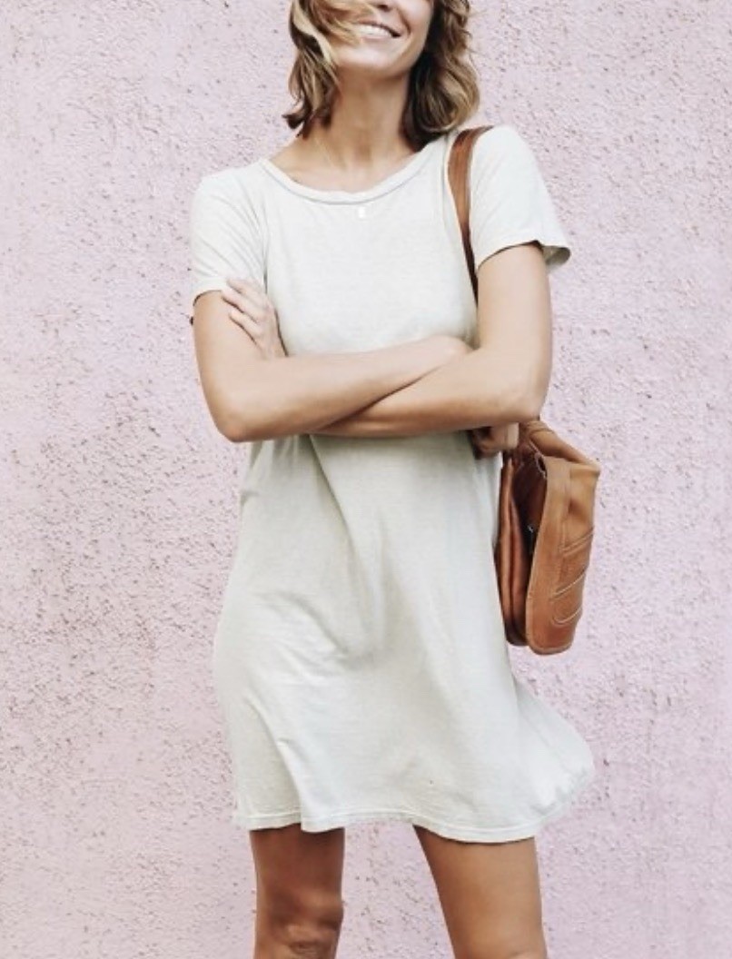 Jungmaven T-shirt Dress Size M mint Green Hemp + Organic Cotton Made In The USA
