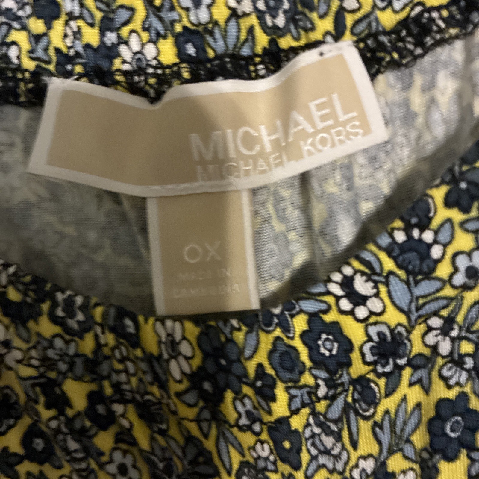 Michael Kors Sleeveless Chain Strap Shift Dress Women’s Size XS Sunflower NWT