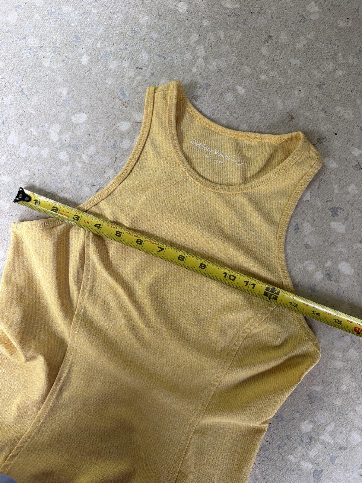 Outdoor Voices Women’s Sleeveless Athena Workout Flare Dress Small Yellow