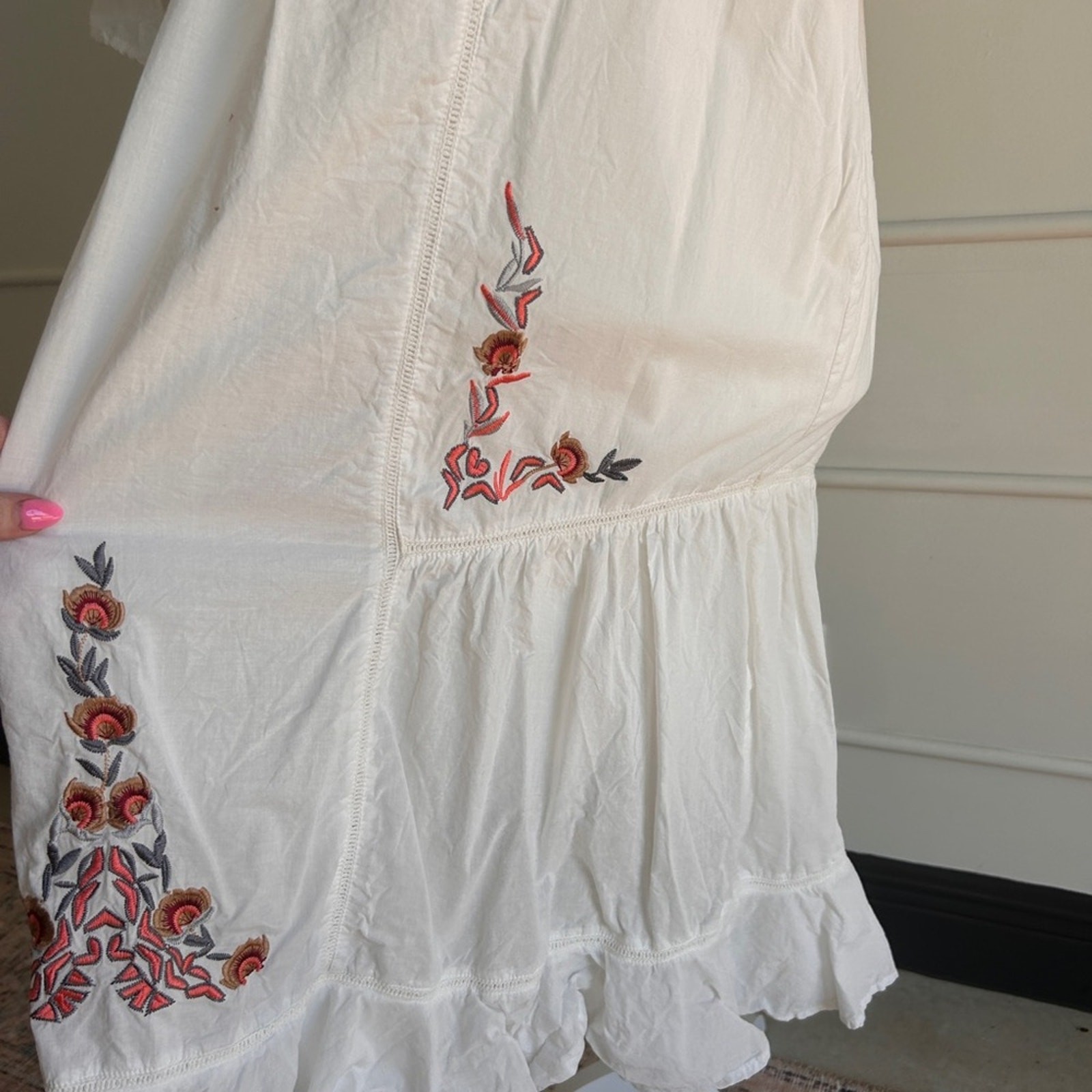 Brass & Roe embroidered white dress Bohme bohemian
