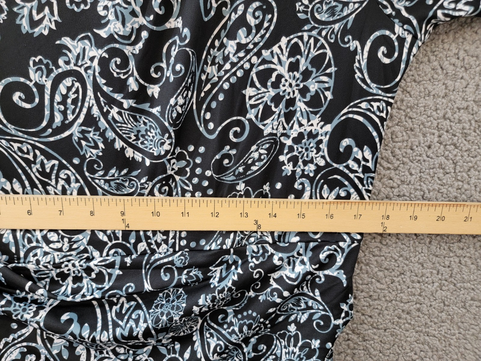 NY Collection Plus Size Elbow Sleeve Side Pleat Dress Womens 1X Verbena Pullover