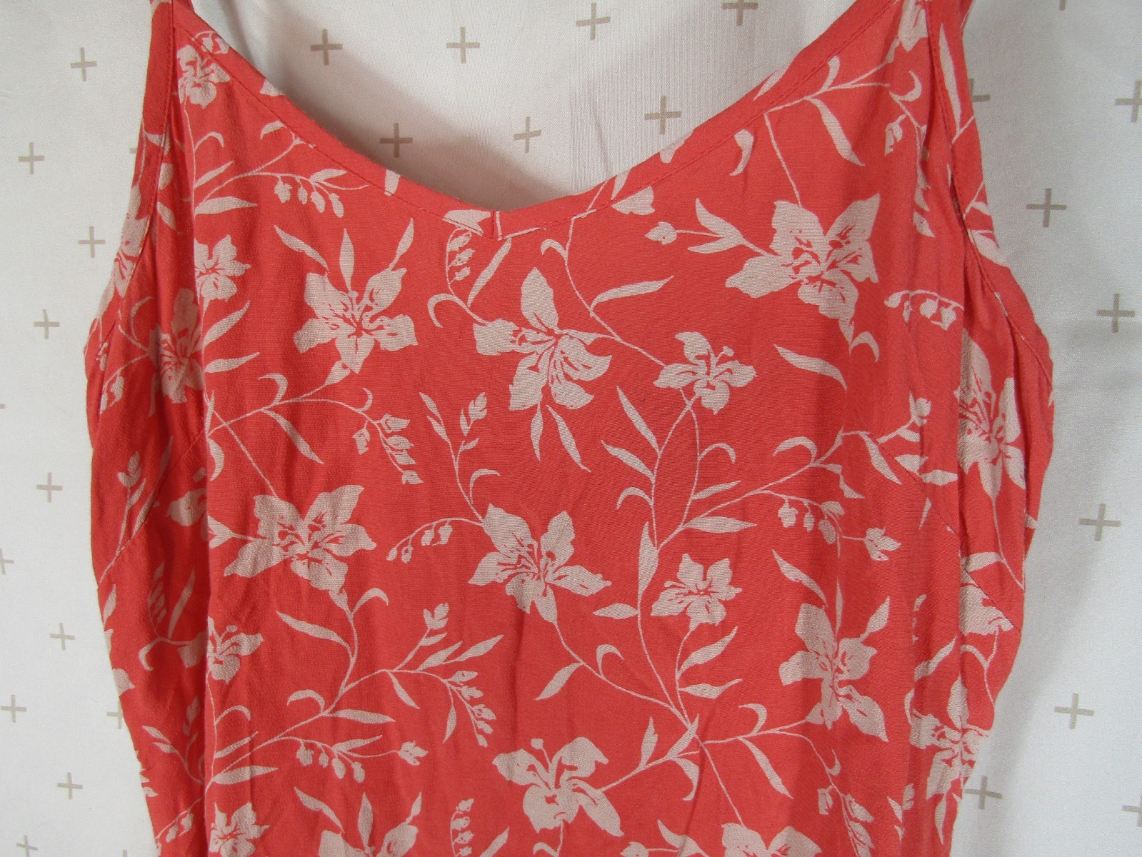 GAP Y2K Floral Pattern Salmon Pink Mini Shift Dress Retro – Women’s size 2