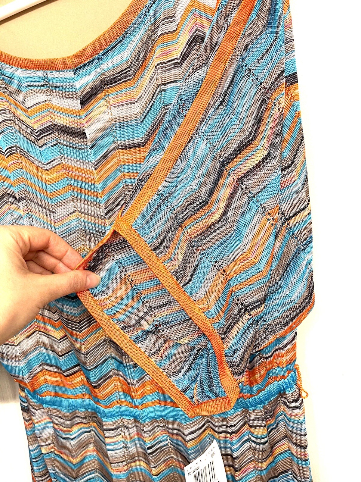 Knit chevron DRESS size medium 268$ NWT boho stunning