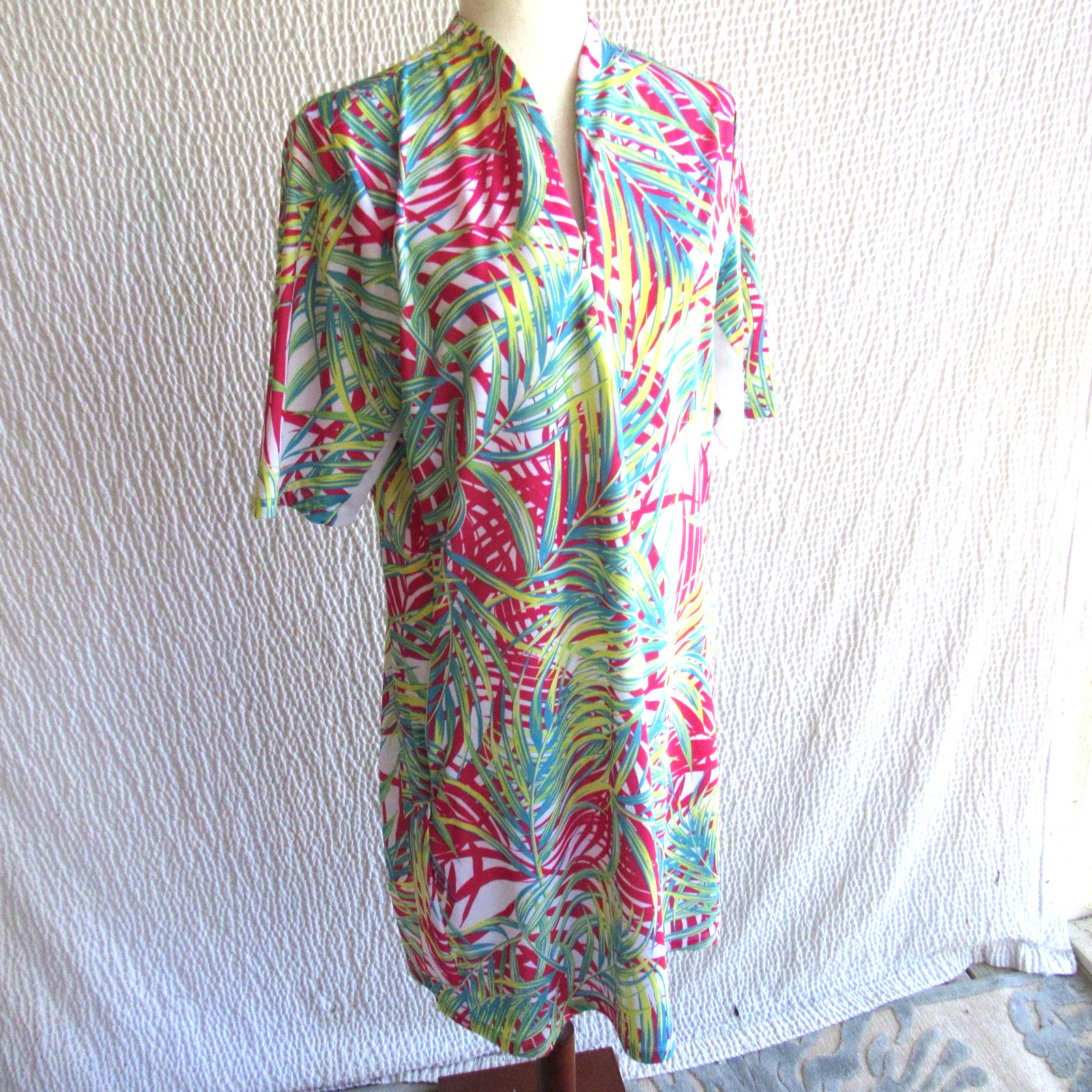 Tail Tropical Print Dress Women’s Colorful Zip Pockets Pickleball Golf L Vented