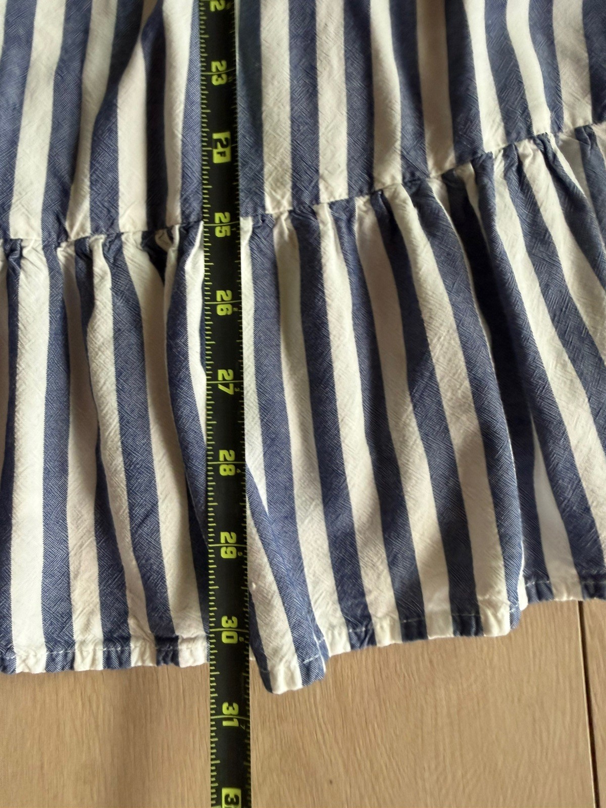 Torrid Blue White Striped Summer Adjustable Straps Smocked Dress Plus Size 1